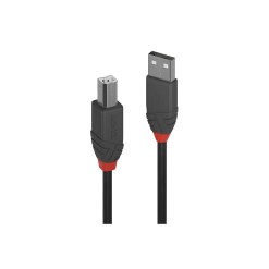 Lindy 0.2m USB 2.0 Type A to B Cable, Anthra Line