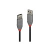 Lindy 0.5m USB 2.0 Type A to A Cable, Anthra Line