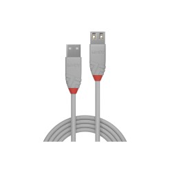 Lindy 0.2m USB 2.0 Type A Extension Cable, Anthra Line, Grey - image 2