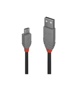 Lindy 0.5m USB 2.0 Type A to Micro-B Cable, Anthra Line