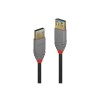 Lindy 0.5m USB 3.2 Type A Extension Cable, 5Gbps, Anthra Line