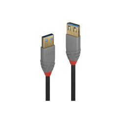 Lindy 0.5m USB 3.2 Type A Extension Cable, 5Gbps, Anthra Line