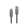 Lindy 1m USB 3.2 Type A Extension Cable, 5Gbps, Anthra Line