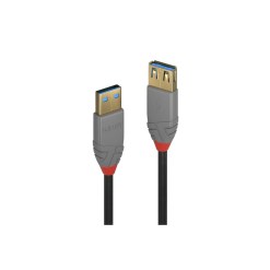 Lindy 1m USB 3.2 Type A Extension Cable, 5Gbps, Anthra Line