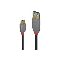 Lindy 0.15m USB 3.2 Type C to A Adapter Cable, 10Gbps, Anthra Line