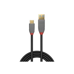 Lindy 1m USB 3.2 Type A to C Cable, 10Gbps, 5A, PD, Anthra Line - image 2