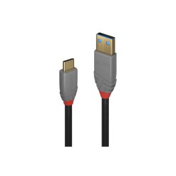 Lindy 1.5m USB 3.2 Type A to C Cable, 10Gbps, 5A, PD, Anthra Line