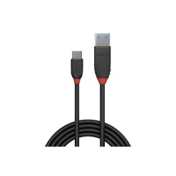 Lindy 0.5m USB 3.2 Type A to C Cable, 10Gbps, Black Line - image 2