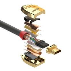 Lindy 2m High Speed HDMI Cable, Gold Line - image 3