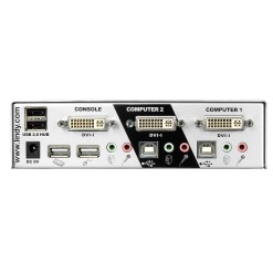 Lindy 2 Port DVI-I Dual Link, USB 2.0 and Audio KVM Switch Pro - image 2