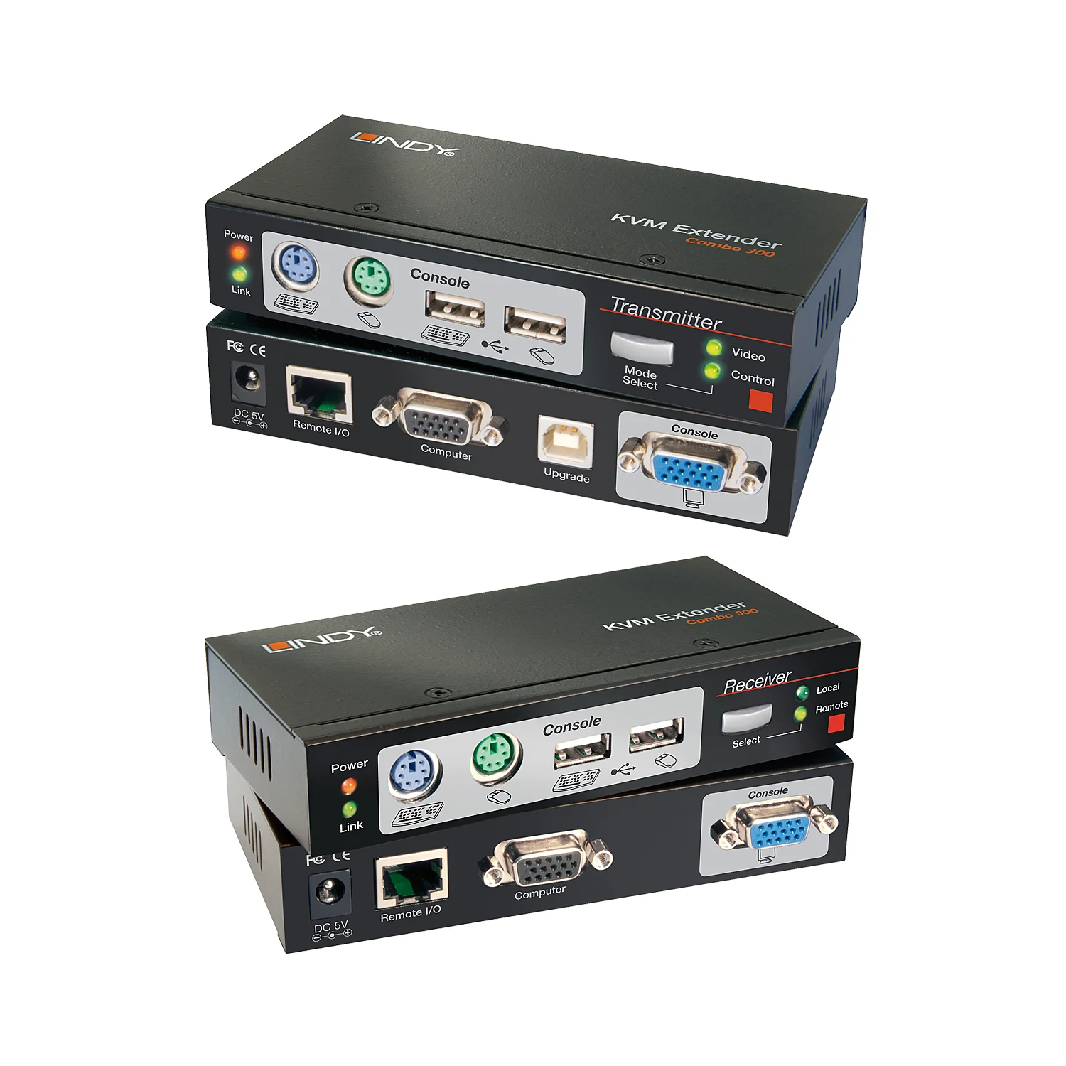 Lindy 300m CAT5 KVM Extender Combo, USB and VGA
