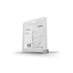 Lindy USB Type C Port Blockers (Without Key) - Pack of 10, White