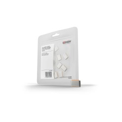 Lindy USB Type C Port Blockers (Without Key) - Pack of 10, Orange