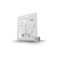 Lindy USB Port Blocker (without key) - Pack of 10, Colour Code: White
