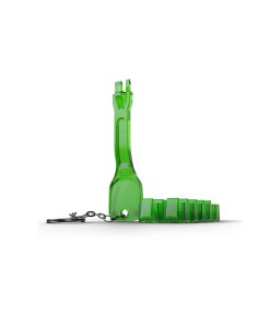 Lindy 10 x RJ-45 Port Blockers with Key, Green