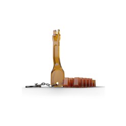 Lindy 10 x RJ-45 Port Blockers with Key, Orange