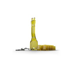 Lindy 10 x RJ-45 Port Blockers with Key, Yellow