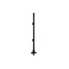 Lindy 700mm Pole with Desk Clamp and Cable Grommet, Black