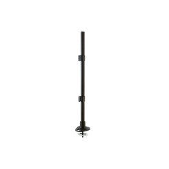 Lindy 700mm Pole with Desk Clamp and Cable Grommet, Black