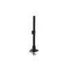 Lindy 400mm Pole with Desk Clamp and Cable Grommet, Black
