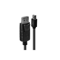 Lindy 3m Mini DisplayPort Male to DisplayPort Male, Black