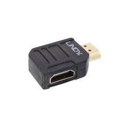 Lindy HDMI 90 Degree Left Angled Adapter, Black
