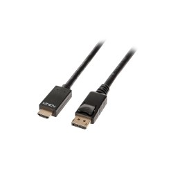 Lindy 41704 video cable adapter 5 m DisplayPort HDMI Type A (Standard) Black