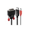 Lindy 5m DVI-D (with USB) to DP Active Adapter Cable, Black