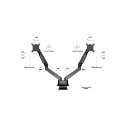 Multibrackets M VESA Gas Lift Arm Dual Side by Side HD Black - image 9