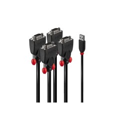 Lindy USB to Serial Converter Lite, 4 Ports