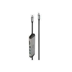 Lindy DST-Micro 140, USB-C Laptop Micro Docking Station with 4K Support and 1.4m 60W Charging Cable