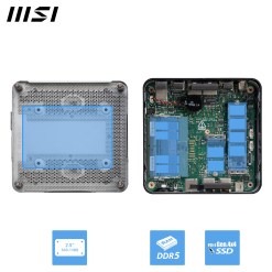 MSI Cubi NUC 1M Intel Core 3 100U (14th Gen) Barebone, NUC, SFF, Mini Computer, HTPC, (NO RAM, NO Storage, NO OS), Intel Graphics/DDR5/Dual ThunderBolt 4/Dual HDMI/Dual LAN/WiFi 6E/BT 5.3/VESA - image 6