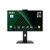MSI Pro MP275QPDG 27 Inch Monitor, QHD (2560 x 1440), 100Hz, IPS, 1ms, 2x HDMI 2.0b, 1x DP 1.2a input, 1x DP 1.2a output, 1x Type-C (DP alt.) w/ 98W PD, 1x LAN, 4xUSB 5Gbps Type-A, 1x USB 5Gbps Type-B, Built-in Speakers, Webcam, Daisy Chain, HDR Ready, Anti-Glare, Anti-Flicker, Less Blue light, TÜV Certified, VESA, Kensington, 4-Way adjustable stand, Black