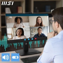 MSI Pro MP275QPDG 27 Inch Monitor, QHD (2560 x 1440), 100Hz, IPS, 1ms, 2x HDMI 2.0b, 1x DP 1.2a input, 1x DP 1.2a output, 1x Type-C (DP alt.) w/ 98W PD, 1x LAN, 4xUSB 5Gbps Type-A, 1x USB 5Gbps Type-B, Built-in Speakers, Webcam, Daisy Chain, HDR Ready, Anti-Glare, Anti-Flicker, Less Blue light, TÜV Certified, VESA, Kensington, 4-Way adjustable stand, Black - image 8