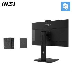 MSI Pro MP275QPDG 27 Inch Monitor, QHD (2560 x 1440), 100Hz, IPS, 1ms, 2x HDMI 2.0b, 1x DP 1.2a input, 1x DP 1.2a output, 1x Type-C (DP alt.) w/ 98W PD, 1x LAN, 4xUSB 5Gbps Type-A, 1x USB 5Gbps Type-B, Built-in Speakers, Webcam, Daisy Chain, HDR Ready, Anti-Glare, Anti-Flicker, Less Blue light, TÜV Certified, VESA, Kensington, 4-Way adjustable stand, Black - image 9