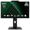MSI Pro MP242PMG 23.8 Inch Monitor, FHD (1920 x 1080), 120Hz, IPS, 1ms, 1x HDMI 1.4b, 1x DP 1.2a, 1x D-Sub(VGA), 2xUSB 5Gbps Type-A, 1x USB 5Gbps Type-B, Built-in Speakers, Webcam, Anti-Glare, Anti-Flicker, Less Blue light, TÜV Certified, VESA, Kensington, Black