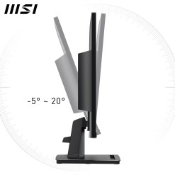 MSI Pro MP245G 24 Inch Monitor, FHD (1920 x 1080), 100Hz, IPS, 1ms, 1x HDMI 1.4b, 1x DP 1.2a output, 1x D-Sub(VGA), Built-in Speakers, Anti-Glare, Anti-Flicker, Less Blue light, TÜV Certified, VESA, Kensington, Black - image 4