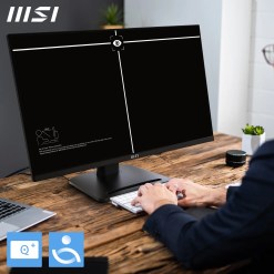 MSI Pro MP275QPG 27 Inch Monitor, QHD (2560 x 1440), 100Hz, IPS, 1ms, 2x HDMI 2.0b, 1x DP 1.2a output, Built-in Speakers, Anti-Glare, Anti-Flicker, Less Blue light, TÜV Certified, VESA, Kensington, 4-way adjustable stand, Black - image 8