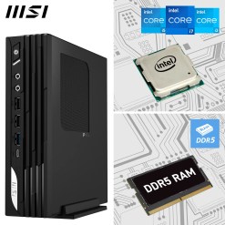 MSI PRO DP21 14M Intel Core 5 14400, Barebone, DP21 14M, SFF, Mini Computer, HTPC, (NO RAM, NO Storage, NO OS), Intel Graphics/DDR5/Dual HDMI/Dual LAN/WiFi 6E/BT 5.3 - image 4