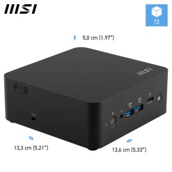 MSI Cubi NUC AI+ 2MG Intel Core Ultra 7 258V, Desktop PC, NUC, SFF, Mini Computer, HTPC, (32GB RAM, 1TB Storage, Windows 11 PRO NextGen Premium), Intel Arc Graphics/Embedded DDR5/Dual ThunderBolt 4/HDMI/Dual LAN/WiFi 6E/BT 5.3/VESA - image 4