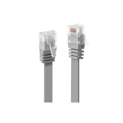 Lindy 5m Cat.6 U/UTP Flat Network Cable, Grey