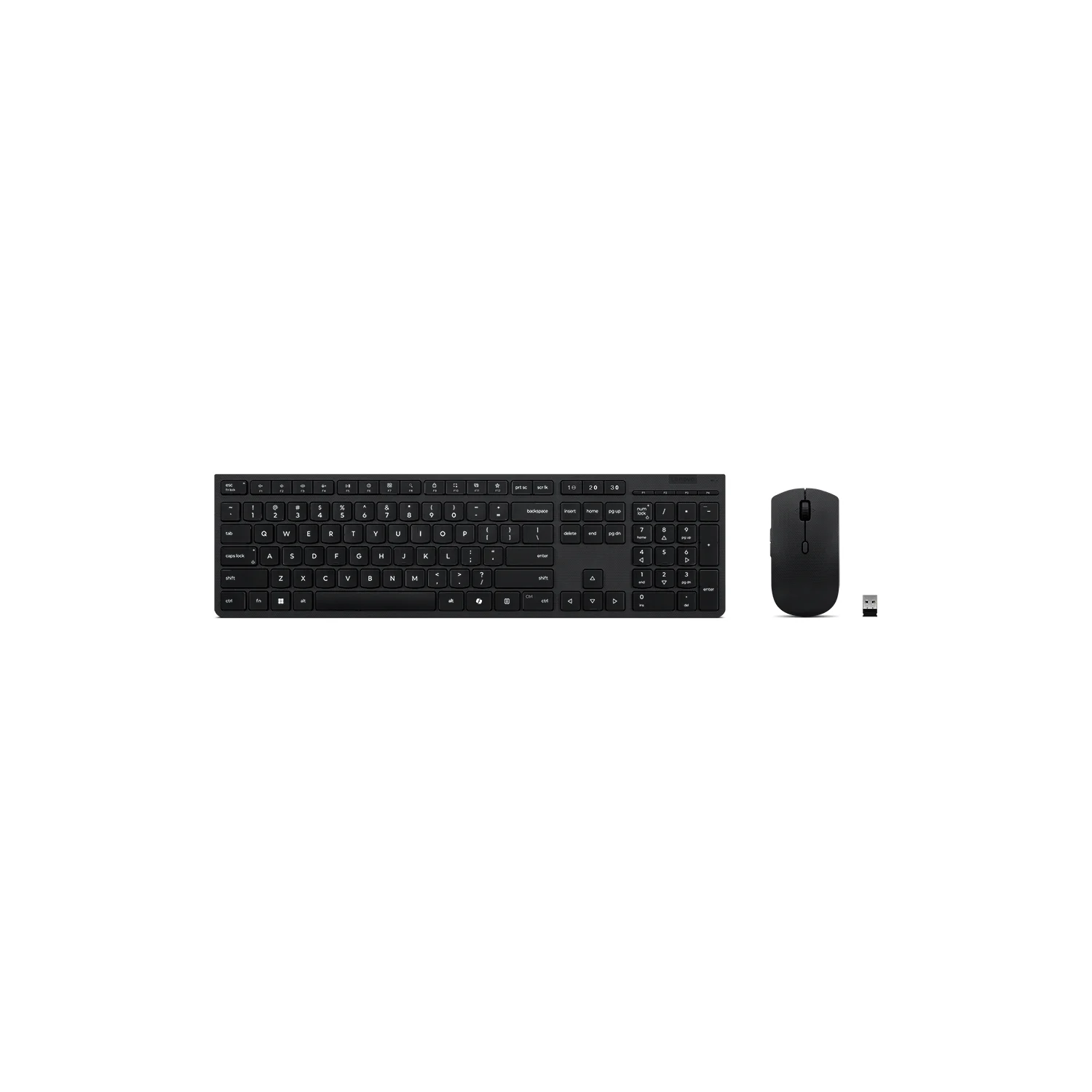 Lenovo 4X31R64316 keyboard Mouse included Office RF Wireless + Bluetooth QWERTY US English Grey