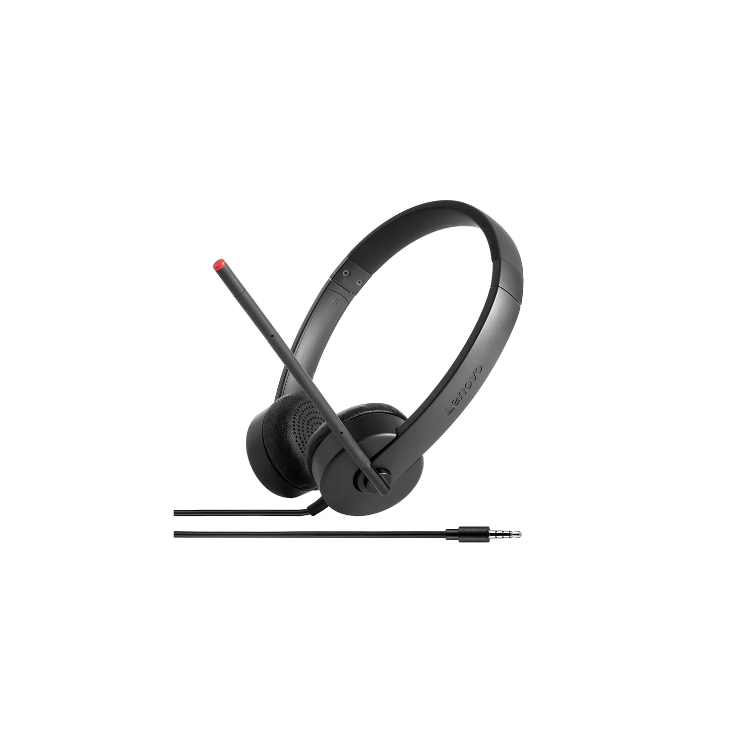Lenovo Stereo Analog Headset Wired Head-band Office/Call center Black