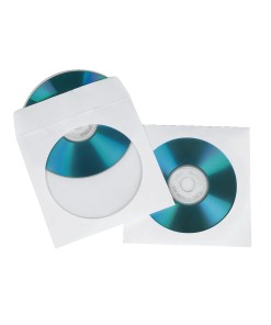 Hama CD Paper Sleeves, white, 100 pcs/Pack 1 discs