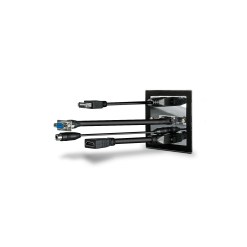 Lindy Single Gang VGA, HDMI, USB and Audio Wall Plate, Metal - image 2