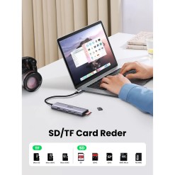Ugreen CM511 5-in-1 Adapter USB-C Hub to 3x USB3.0 + HDMI + TF/SD Gray - image 7