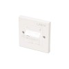 Lindy CAT5e Single Wall Plate with 1 x Angled RJ-45 Shuttered Socket, Unshielded