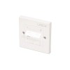Lindy CAT6 Single Wall Plate with 1 x Angled RJ-45 Shuttered Socket, Unshielded