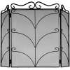 Heavy Large Black Ornate Fire Screen