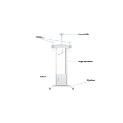 Multibrackets M Motorized Floorstand 120kg White incl cabinet & camerashelf - image 8